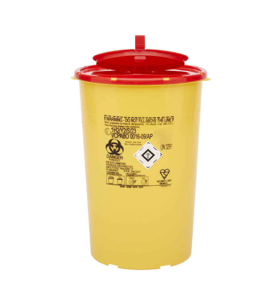 Cleanroom Sharp Container Sharps Disposal Containers and Bins | Origin Pharma Packaging