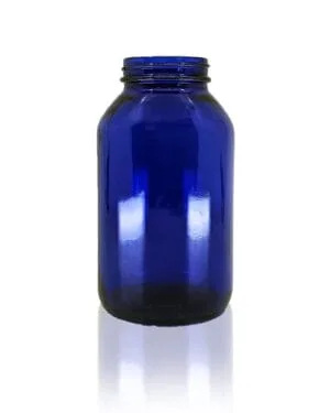Photo of a 500ml blue pharma jar